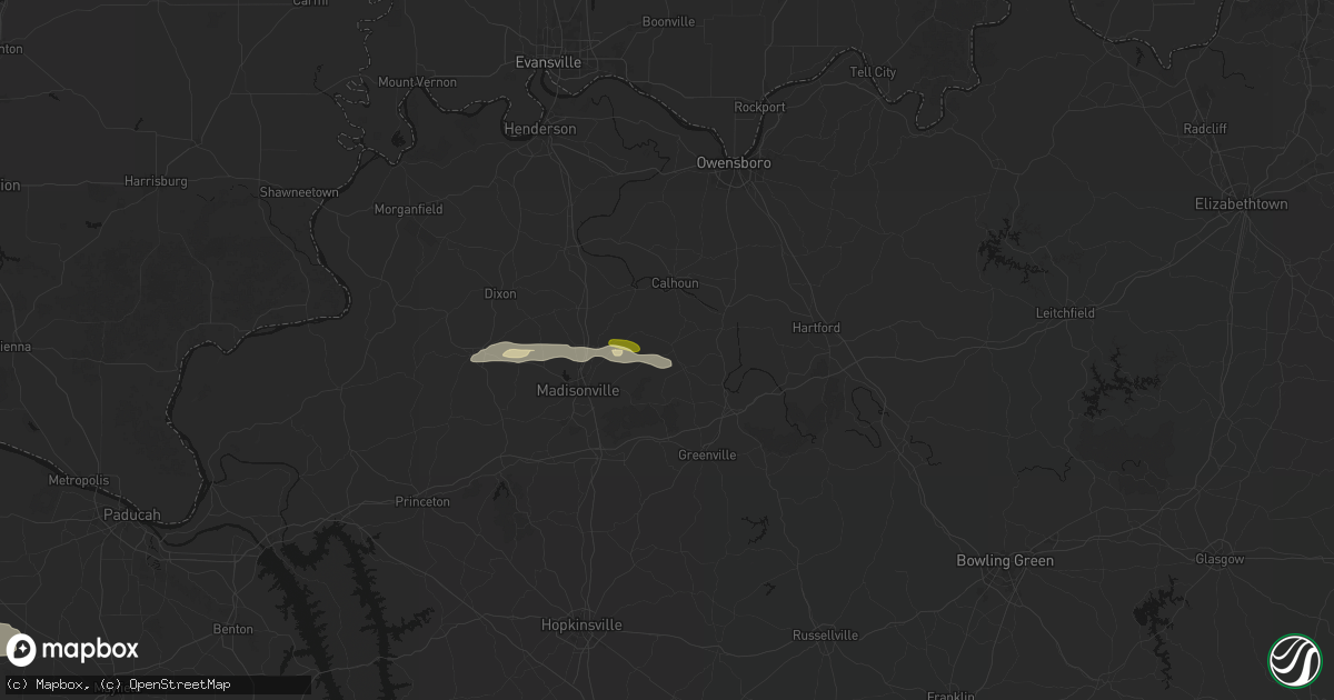 Hail map in Sacramento, KY on June 13, 2026