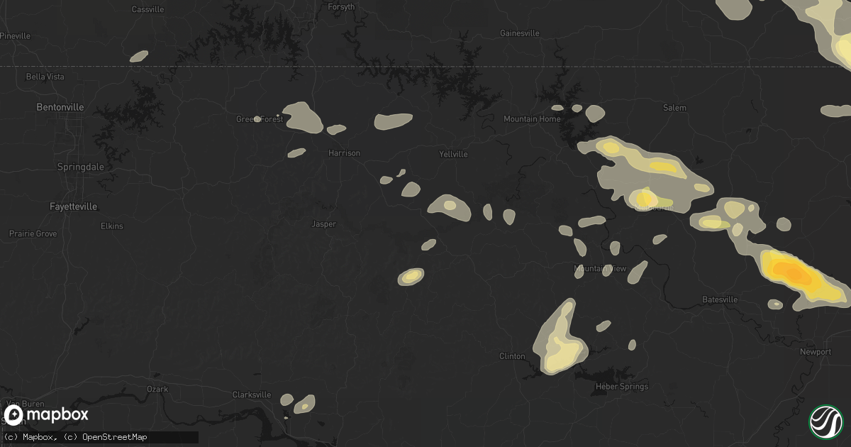 Hail map in Saint Joe, AR on June 13, 2026