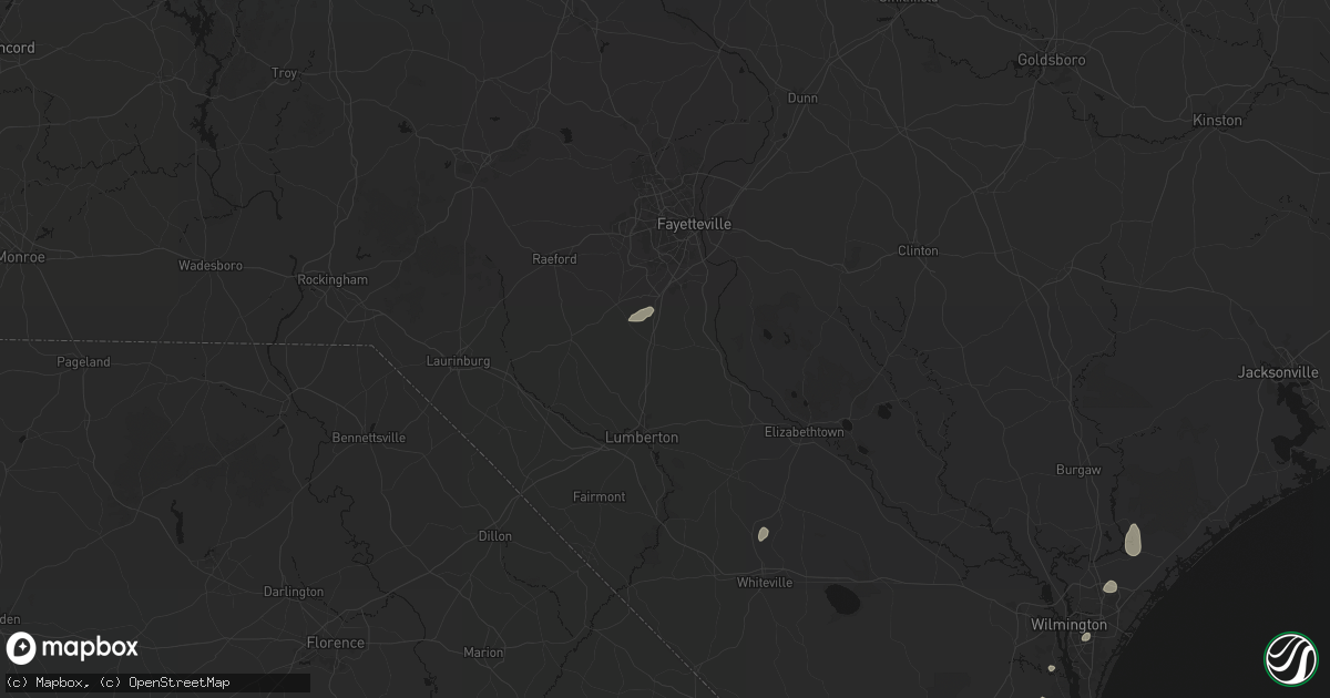Hail map in Saint Pauls, NC on June 13, 2026