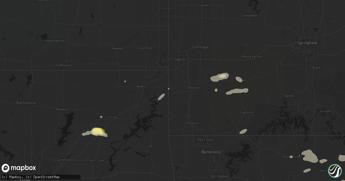 Hail map in Seneca, MO on June 13, 2026