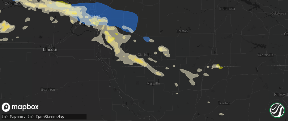 Hail map in Shambaugh, IA on June 13, 2026