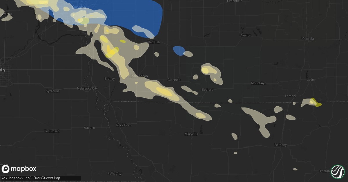 Hail map in Shambaugh, IA on June 13, 2026