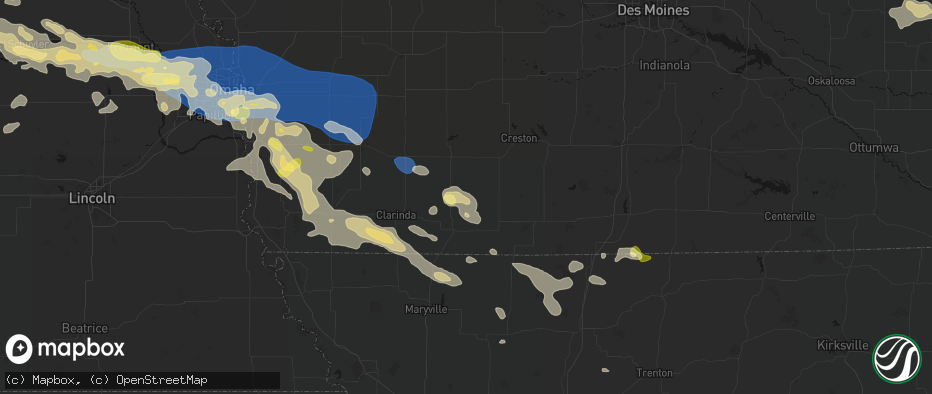 Hail map in Sharpsburg, IA on June 13, 2026