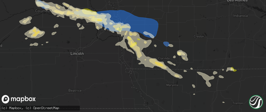 Hail map in Sidney, IA on June 13, 2026