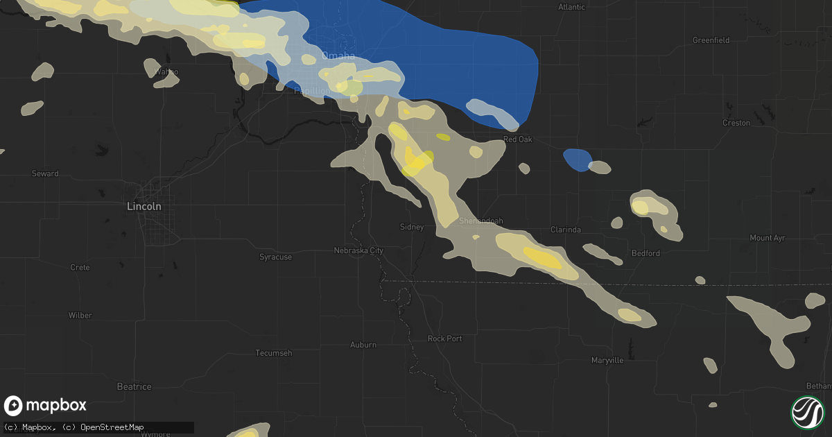 Hail map in Sidney, IA on June 13, 2026