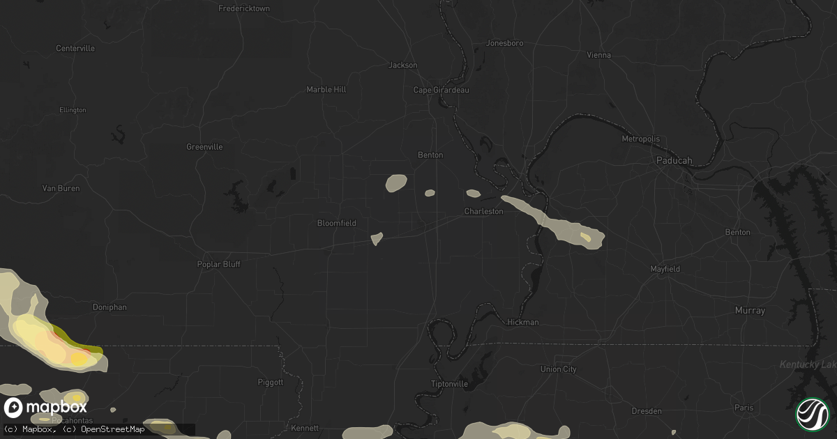 Hail map in Sikeston, MO on June 13, 2026