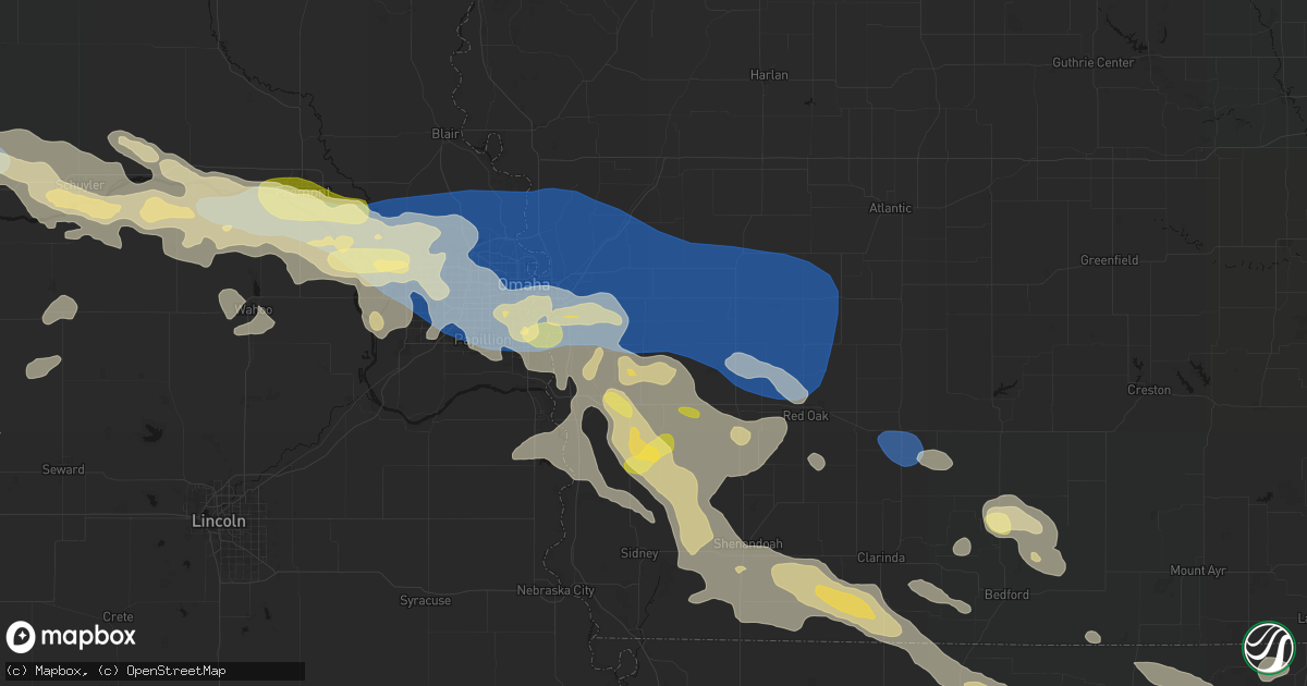 Hail map in Silver City, IA on June 13, 2026