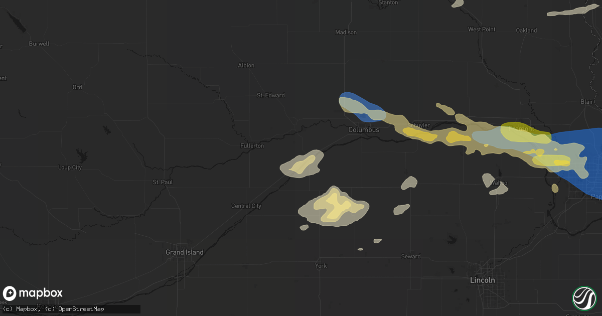 Hail map in Silver Creek, NE on June 13, 2026