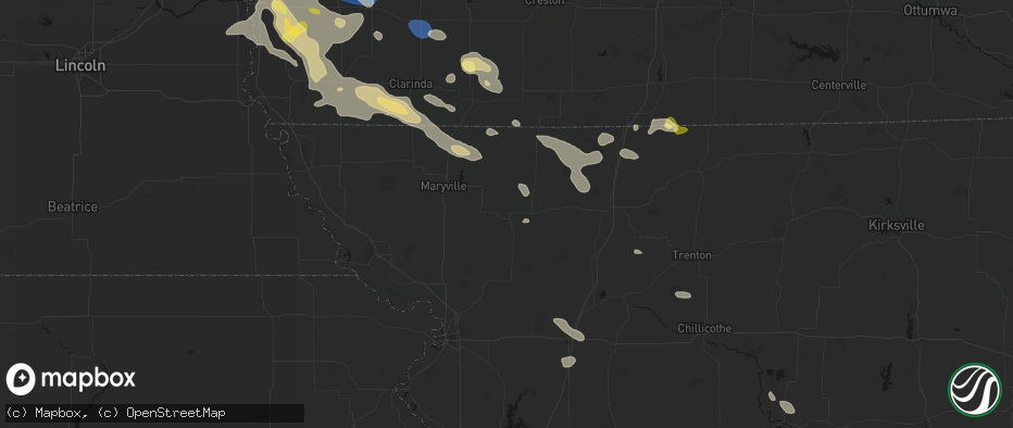 Hail map in Stanberry, MO on June 13, 2026