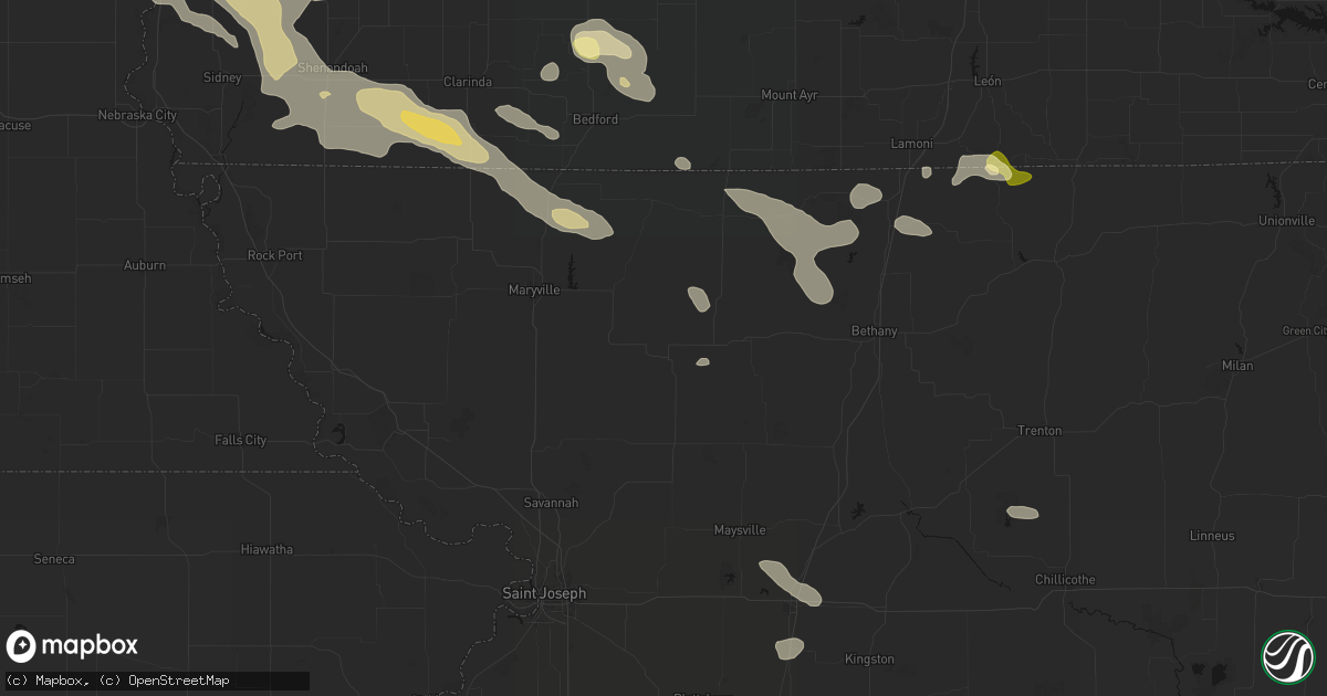 Hail map in Stanberry, MO on June 13, 2026