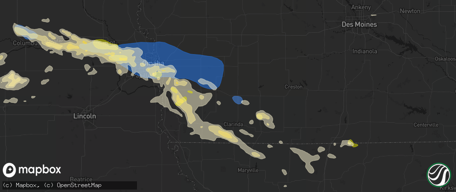 Hail map in Stanton, IA on June 13, 2026