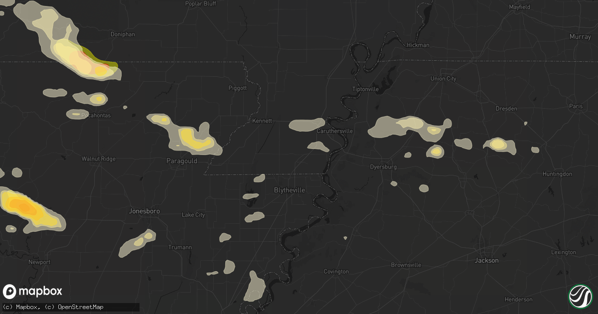 Hail map in Steele, MO on June 13, 2026