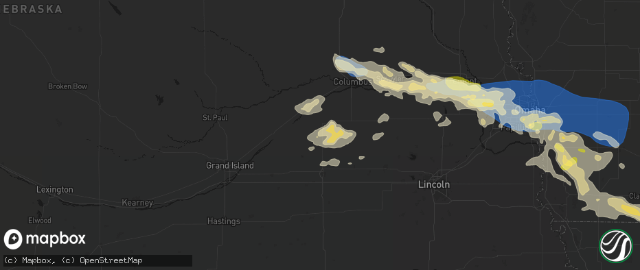Hail map in Stromsburg, NE on June 13, 2026