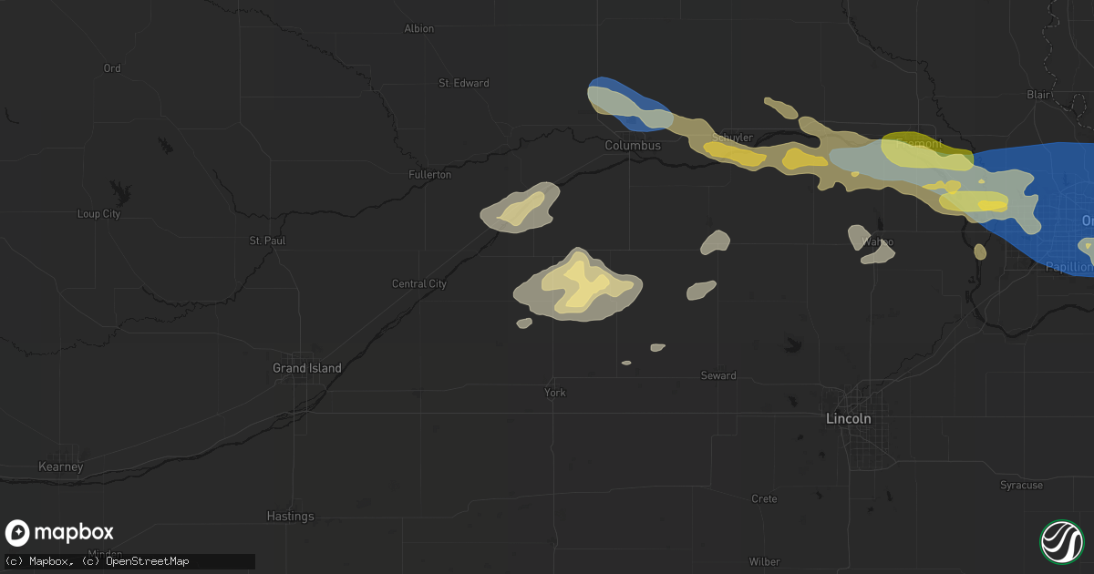 Hail map in Stromsburg, NE on June 13, 2026
