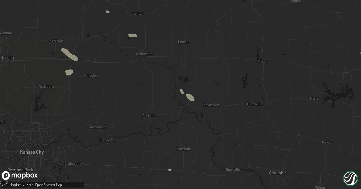 Hail map in Triplett, MO on June 13, 2026