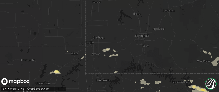 Hail map in Wentworth, MO on June 13, 2026