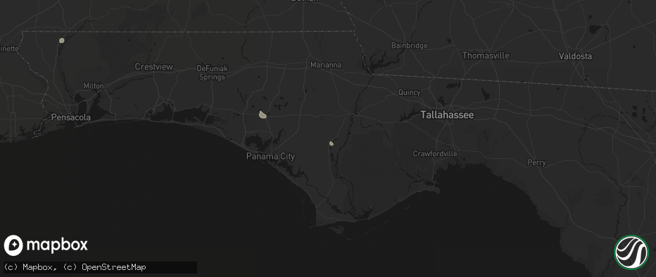 Hail map in Wewahitchka, FL on June 13, 2026