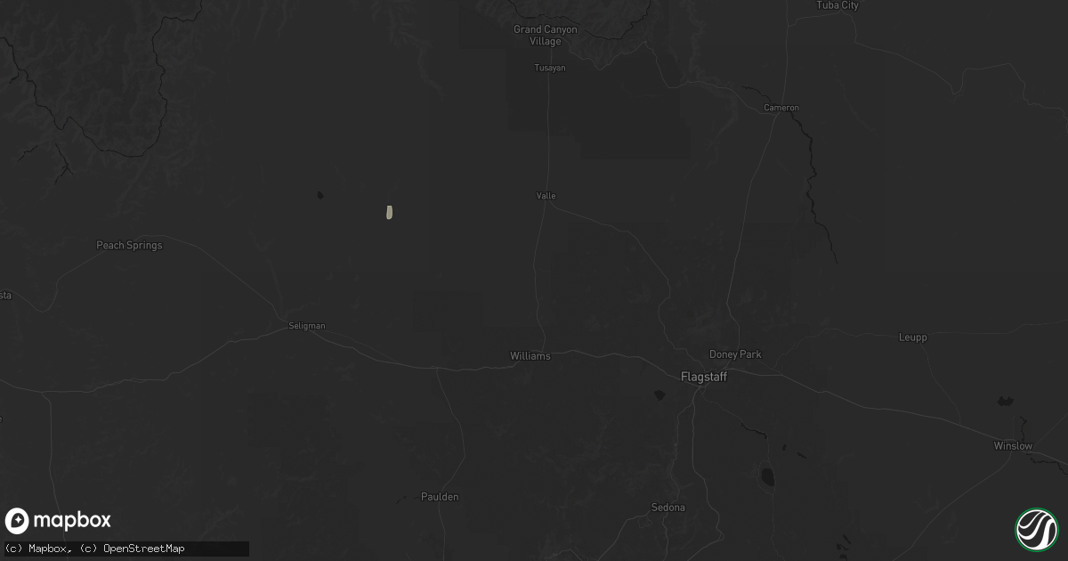 Hail map in Williams, AZ on June 13, 2026