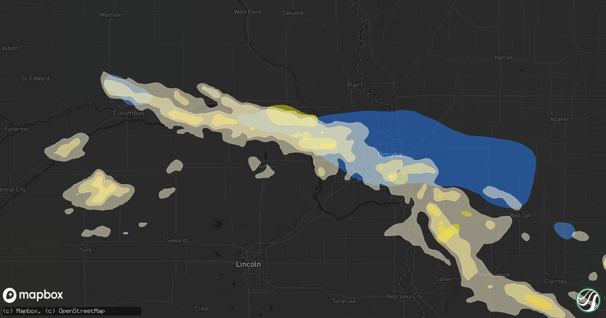 Hail map in Yutan, NE on June 13, 2026