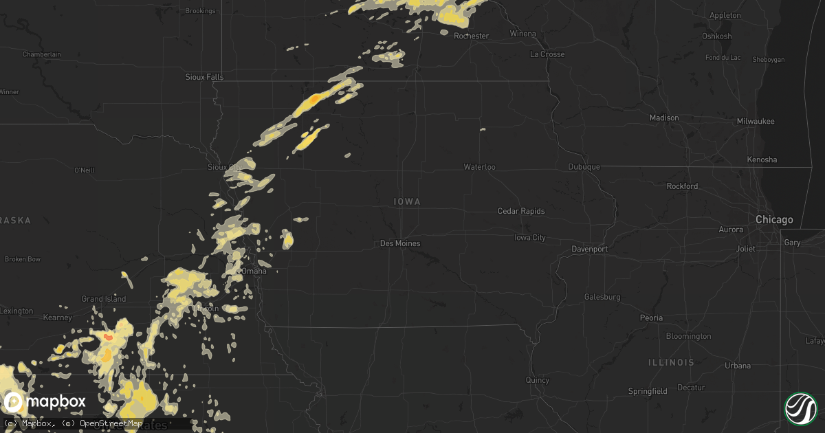 Hail map in Iowa on June 14, 2012