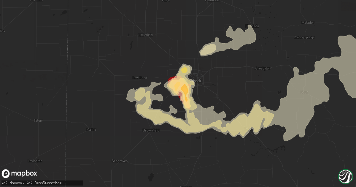 Hail map in Wolfforth, TX on June 14, 2012
