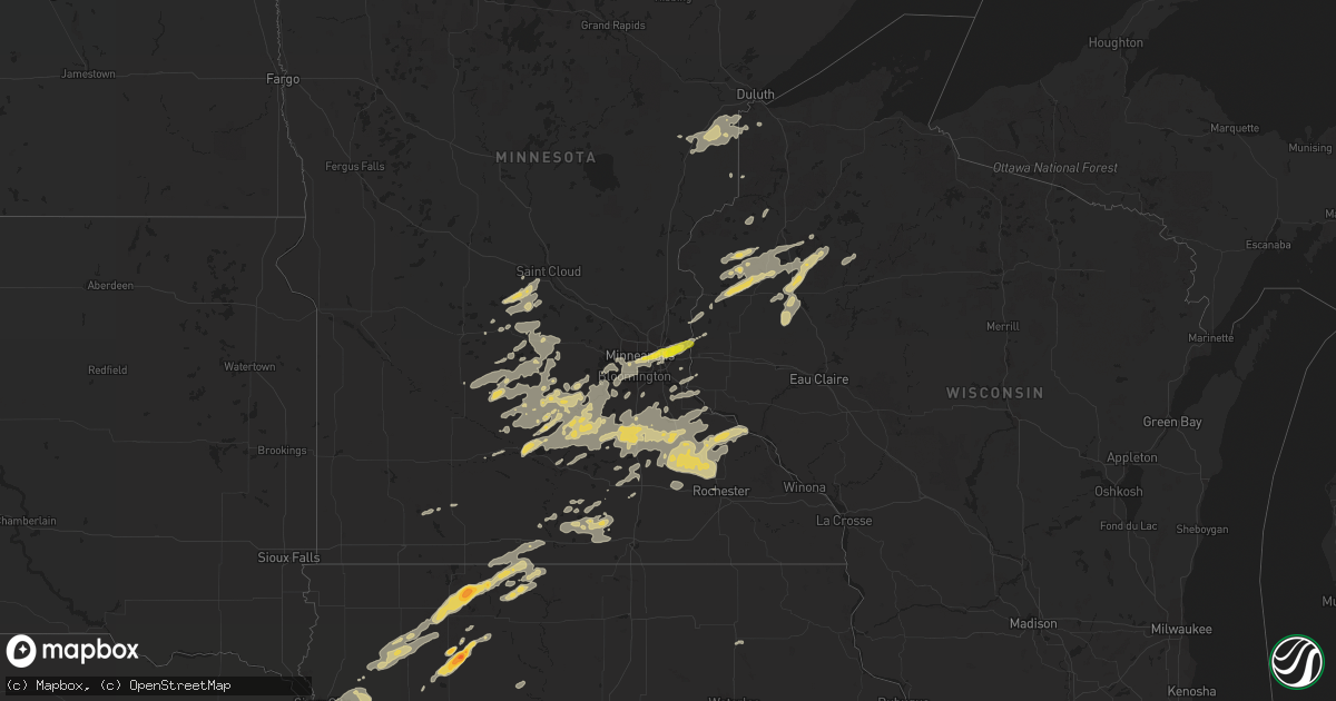 Hail map on June 14, 2012