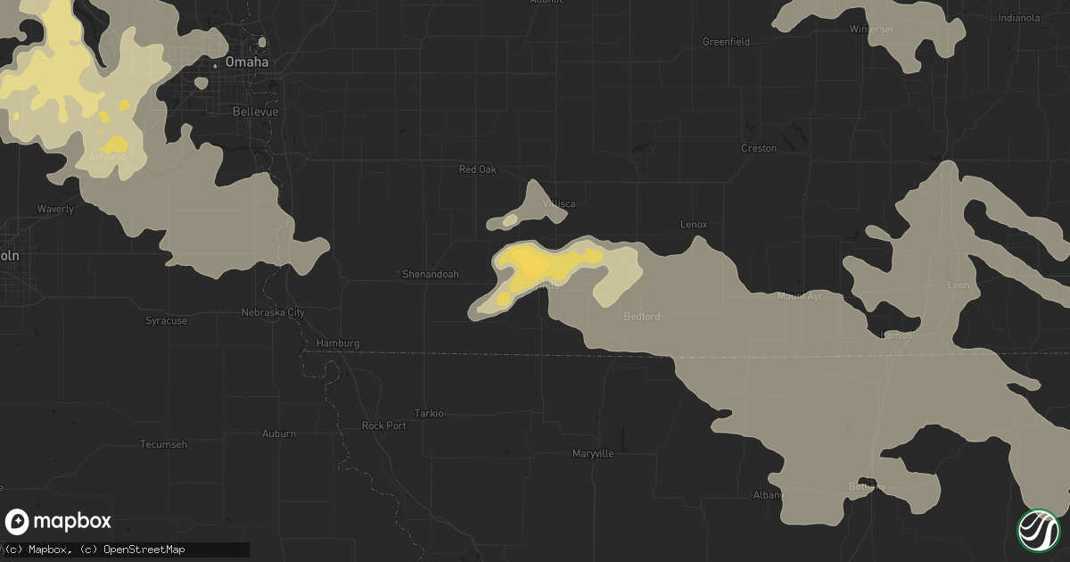 Hail map in Clarinda, IA on June 14, 2013