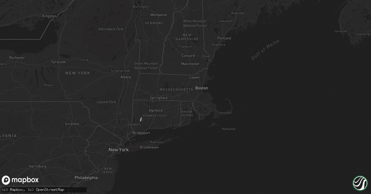 Hail map in Connecticut on June 14, 2013