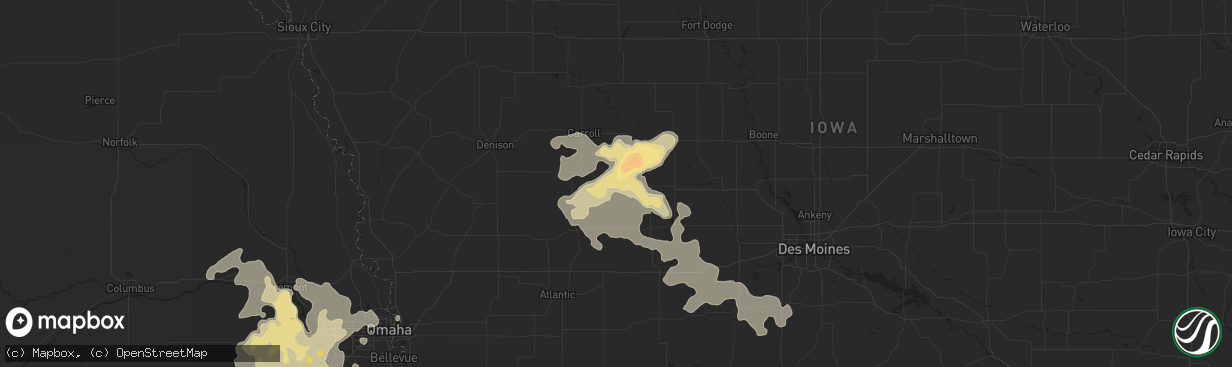 Hail map in Coon Rapids, IA on June 14, 2013