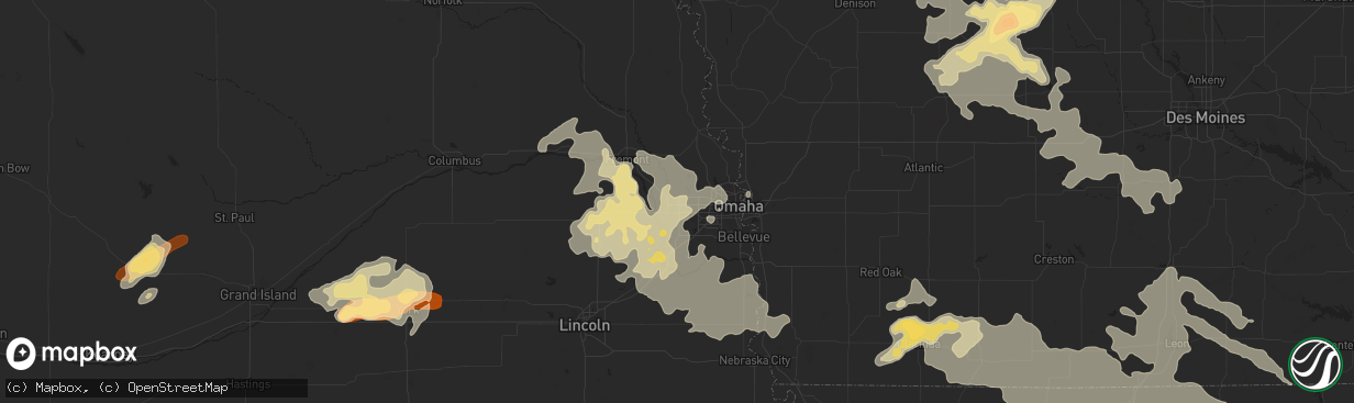 Hail map in Elkhorn, NE on June 14, 2013