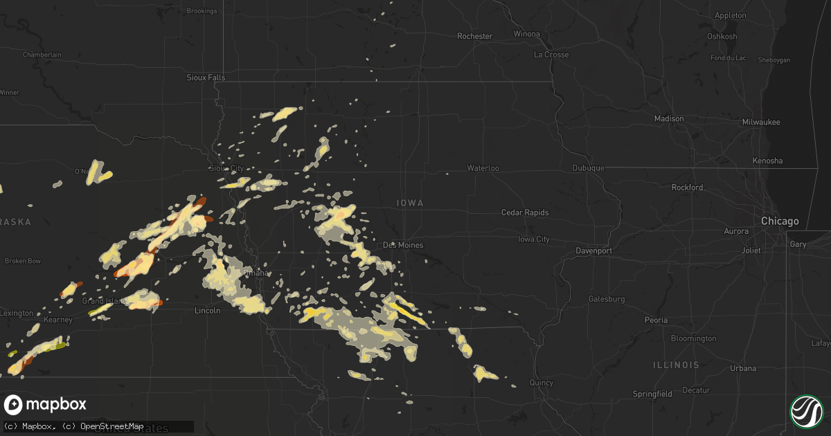Hail map in Iowa on June 14, 2013