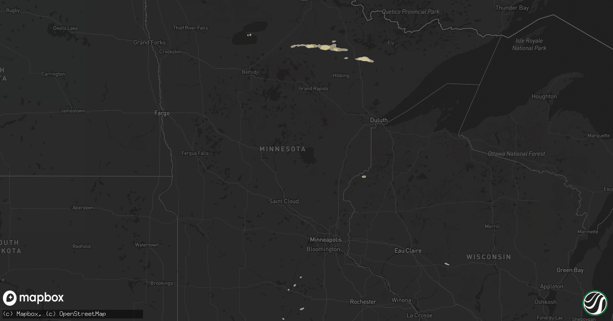 Hail map in Minnesota on June 14, 2013