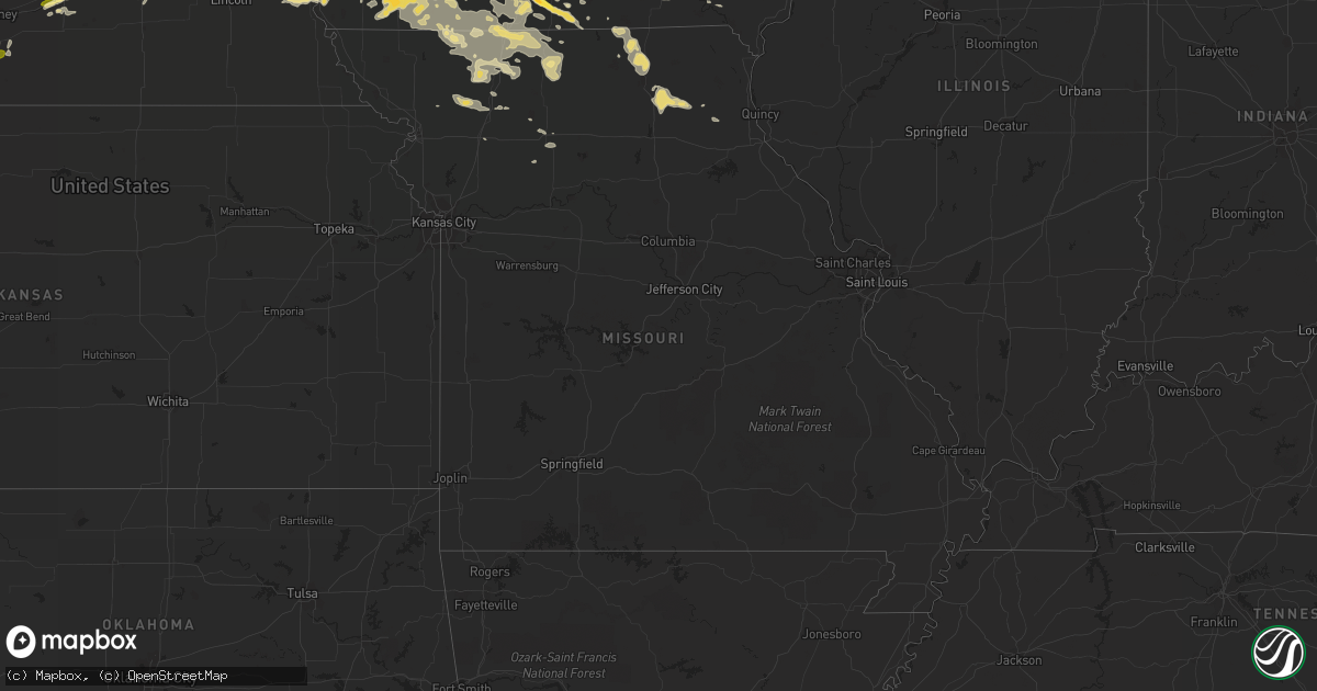 Hail map in Missouri on June 14, 2013
