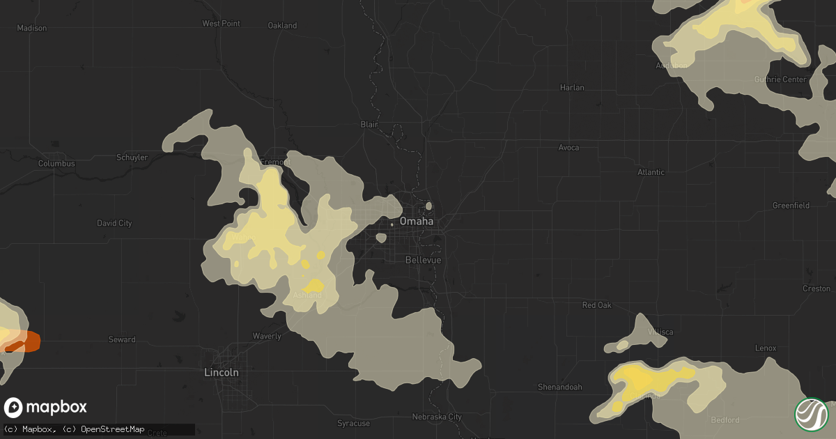 Hail map in Omaha, NE on June 14, 2013