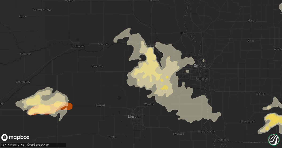 Hail map in Wahoo, NE on June 14, 2013