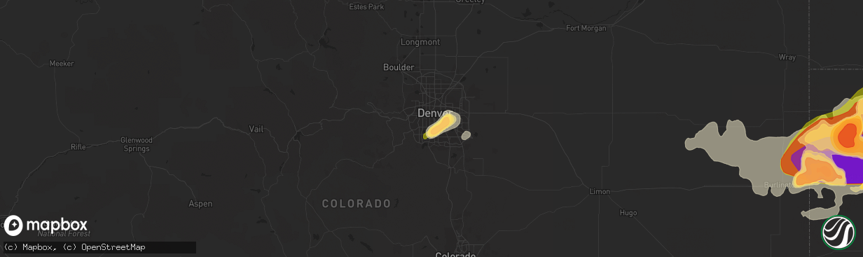 Hail map in Englewood, CO on June 14, 2014