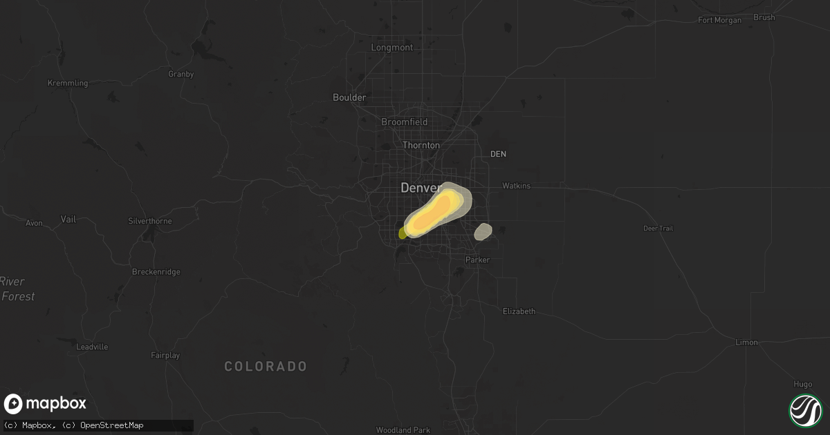 Hail map in Englewood, CO on June 14, 2014