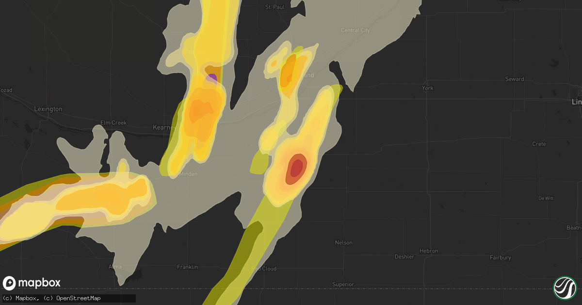 Hail map in Hastings, NE on June 14, 2014