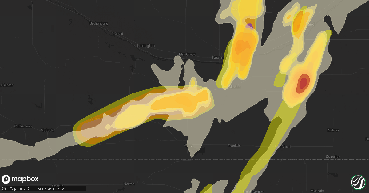 Hail map in Holdrege, NE on June 14, 2014