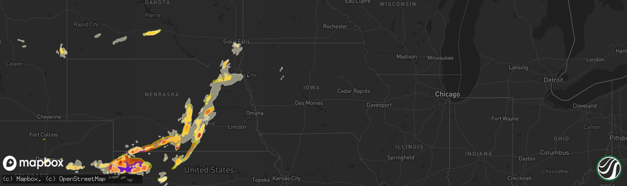 Hail map in Iowa on June 14, 2014