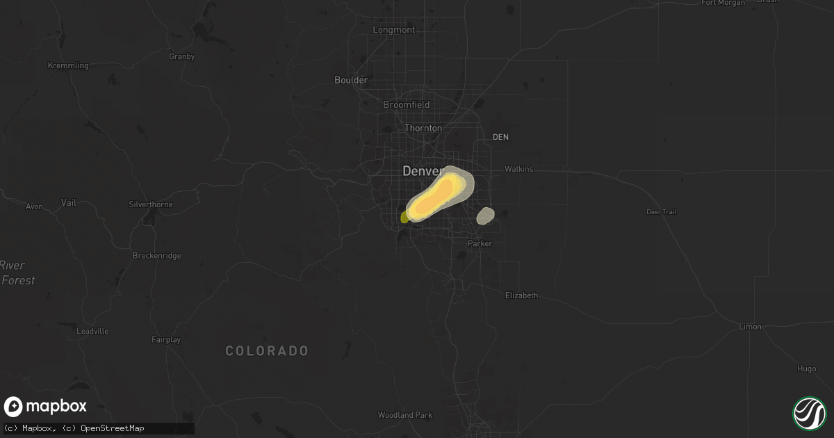 Hail map in Littleton, CO on June 14, 2014