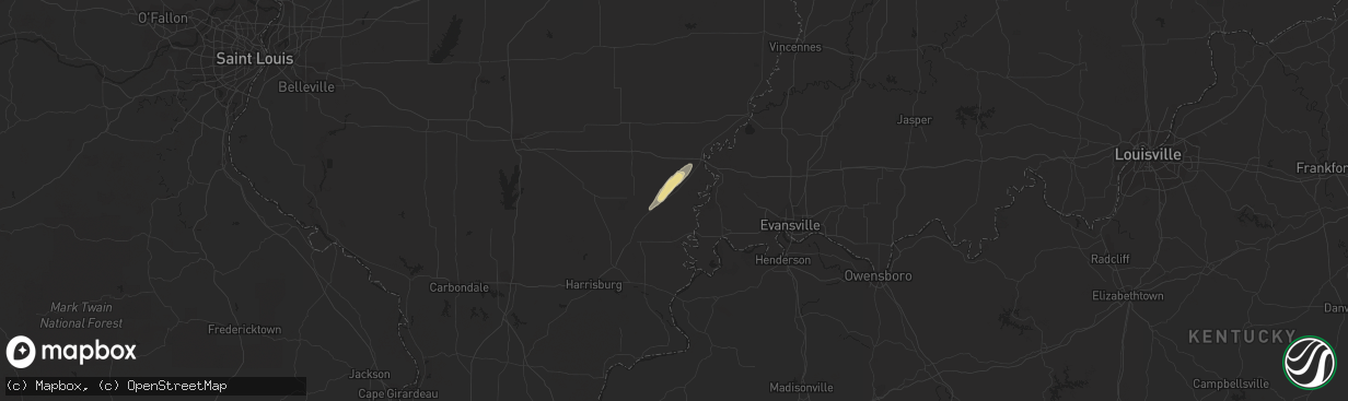 Hail map in Carmi, IL on June 14, 2015