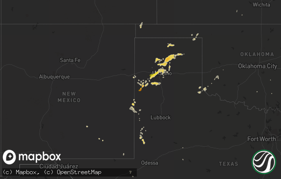 Hail map preview on 06-14-2015