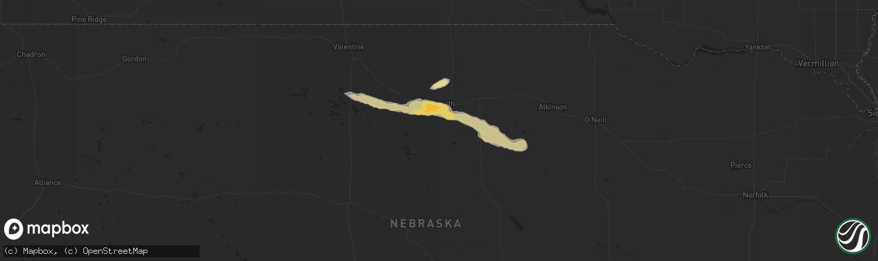 Hail map in Ainsworth, NE on June 14, 2016