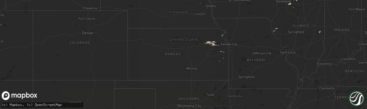 Hail map in Kansas on June 14, 2016