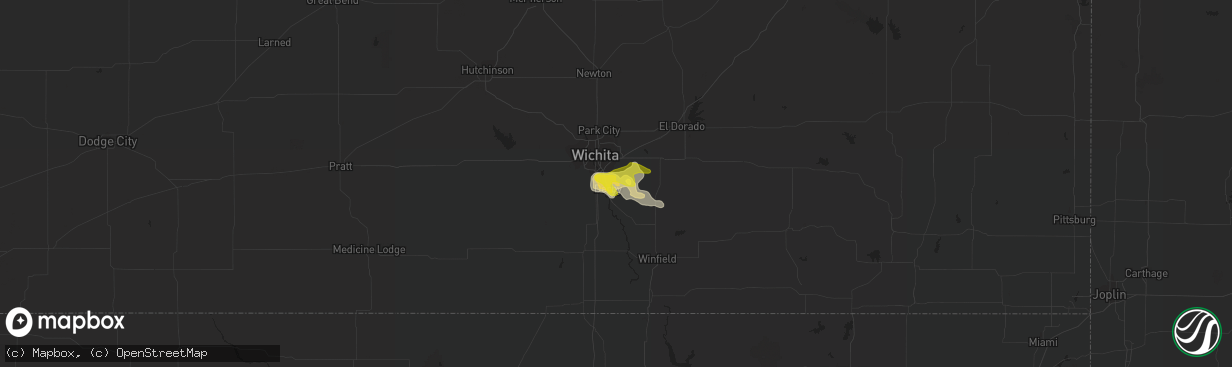 Hail map in Derby, KS on June 14, 2017