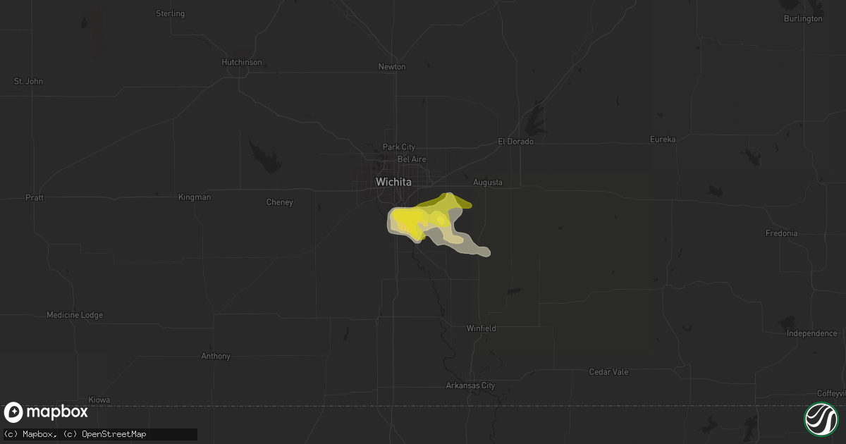 Hail map in Derby, KS on June 14, 2017