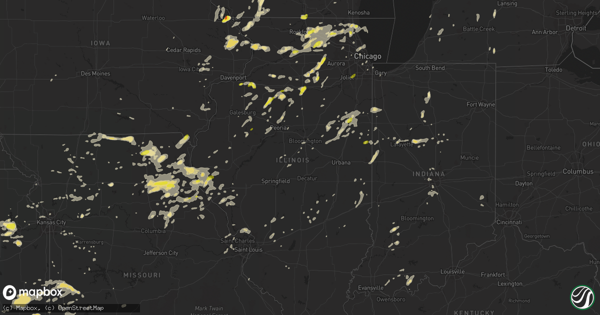 Hail map in Illinois on June 14, 2017