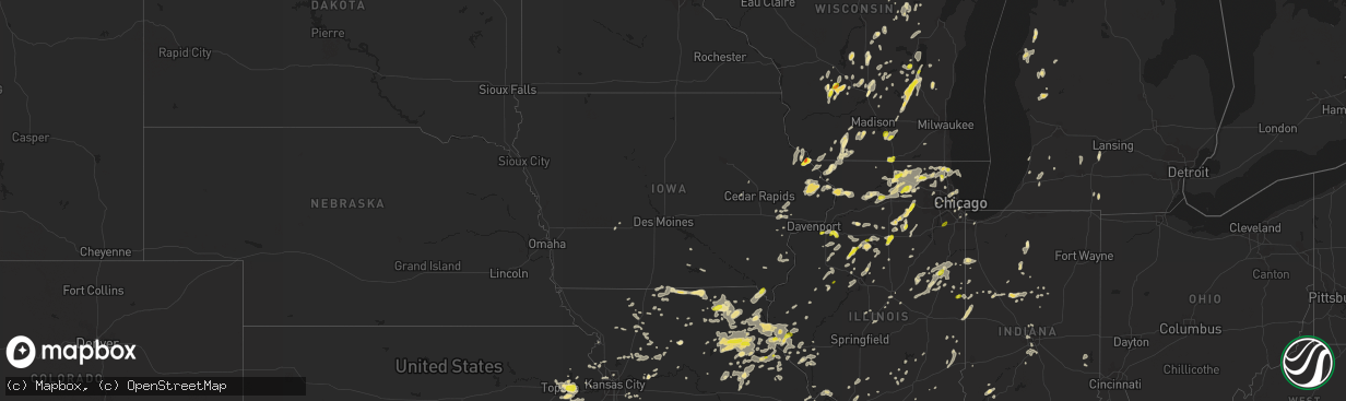 Hail map in Iowa on June 14, 2017