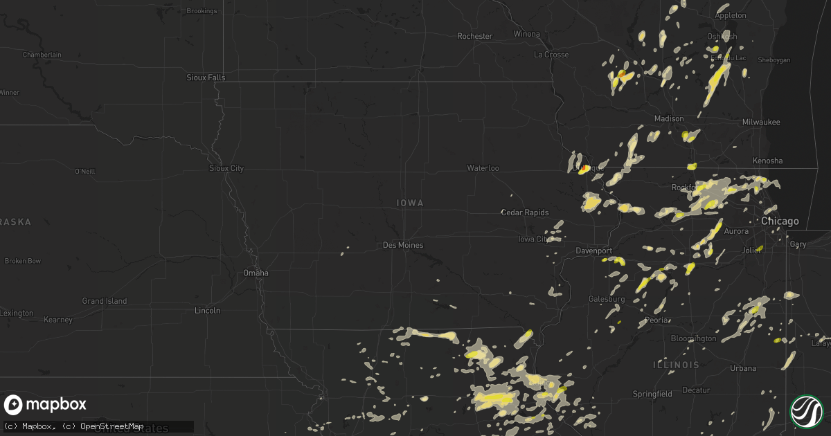 Hail map in Iowa on June 14, 2017
